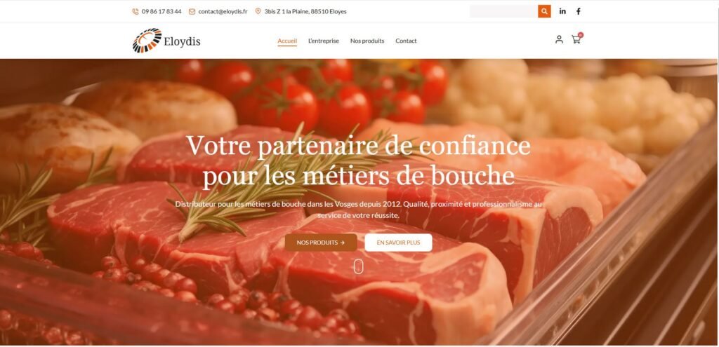 Site vitrine réalisé par Arkin Studio pour Eloydis